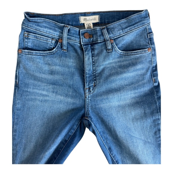 Madewell Women's 9" Mid Rise Skinny Jeans Knee-rip Frayed Hem Size 27 - Picture 3 of 8